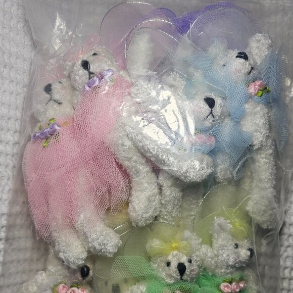 Sealed Lot of 12 Plush Fairy Bears distributed by Oriental Trading Co. - Picture 2 of 14
